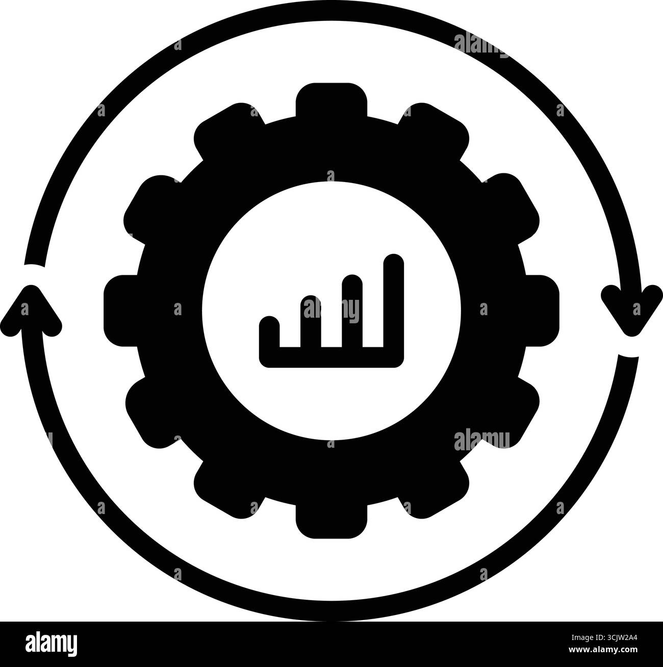 Icona per l'ottimizzazione delle operazioni, operazioni Illustrazione Vettoriale