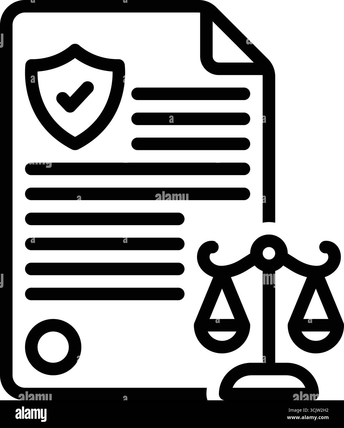 Icona per il documento legale, legale Illustrazione Vettoriale