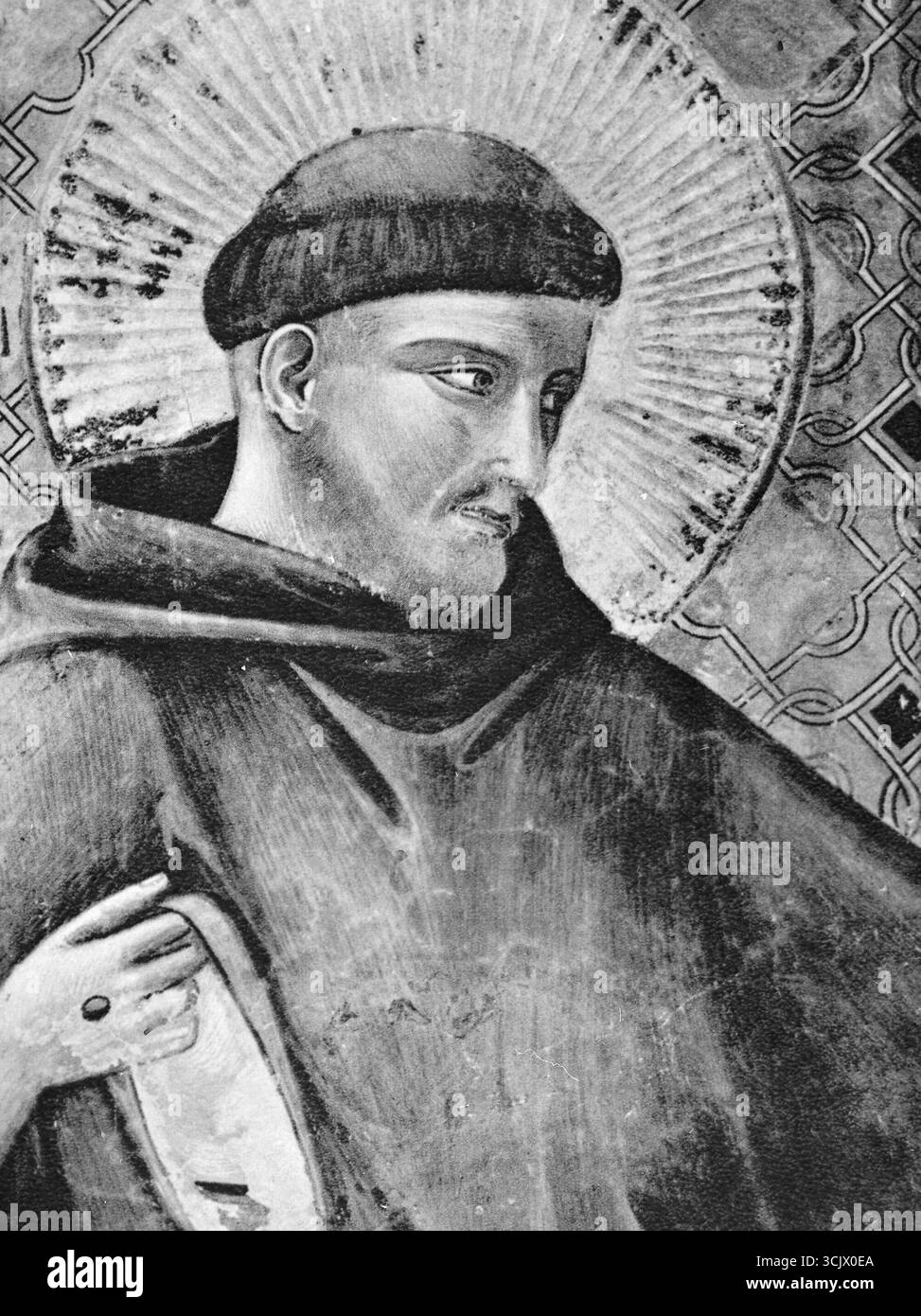 San Francesco, dettaglio, pittura dell'artista italiano Giotto, Assisi, Italia anni '1200 Foto Stock