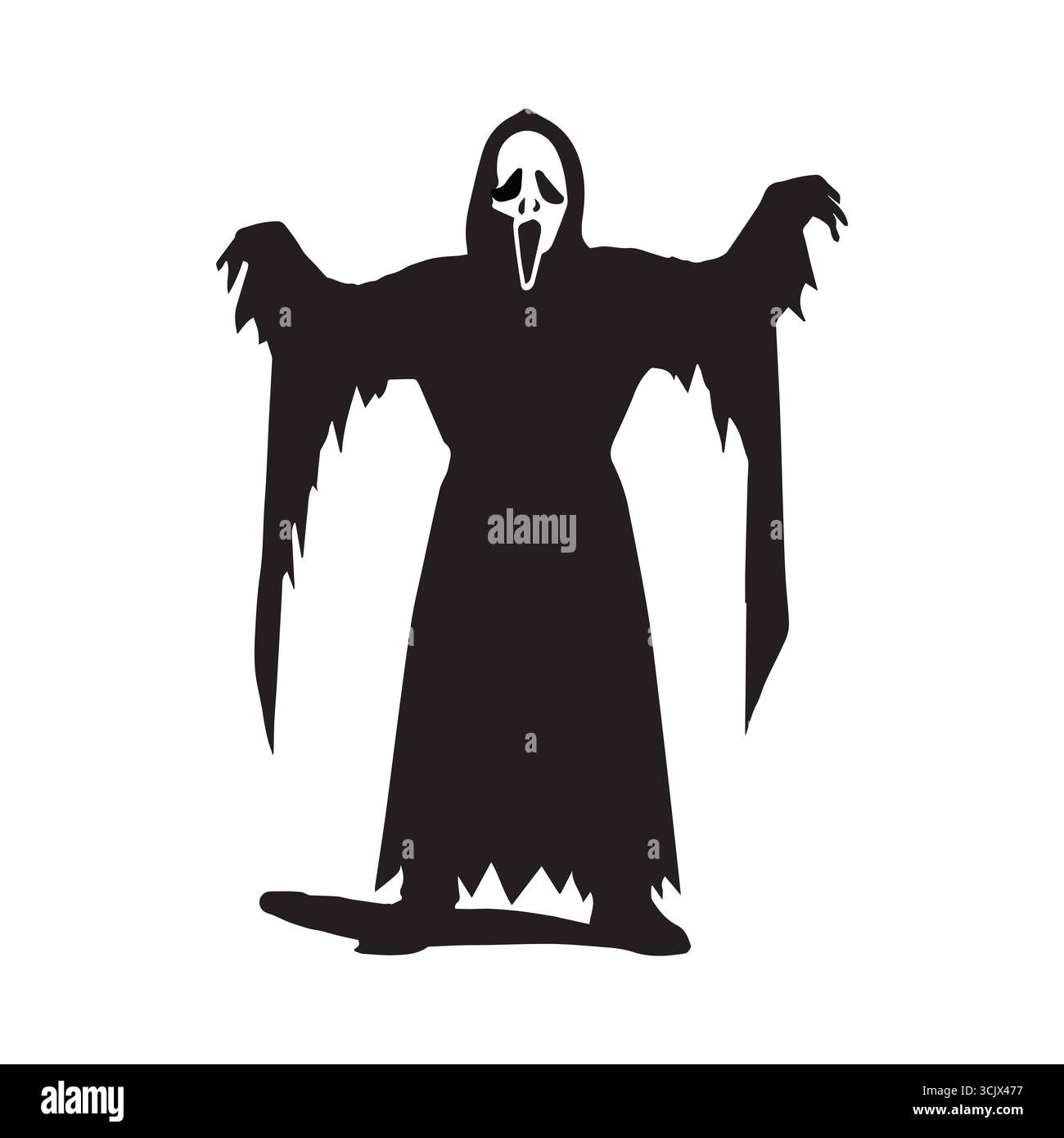 Design con silhouette fluida e spettrale Illustrazione Vettoriale