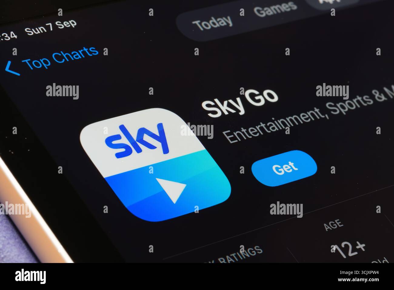 App Sky Go Foto Stock