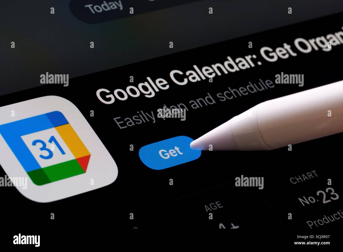 App Google Calendar Foto Stock