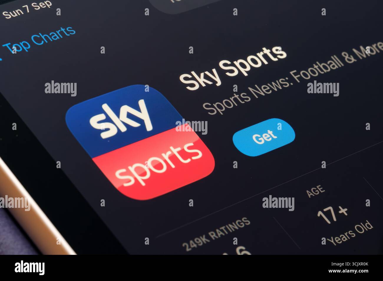 App Sky Sports Foto Stock