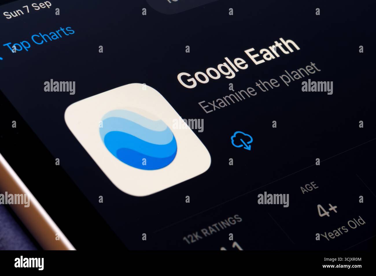 App Google Earth Foto Stock