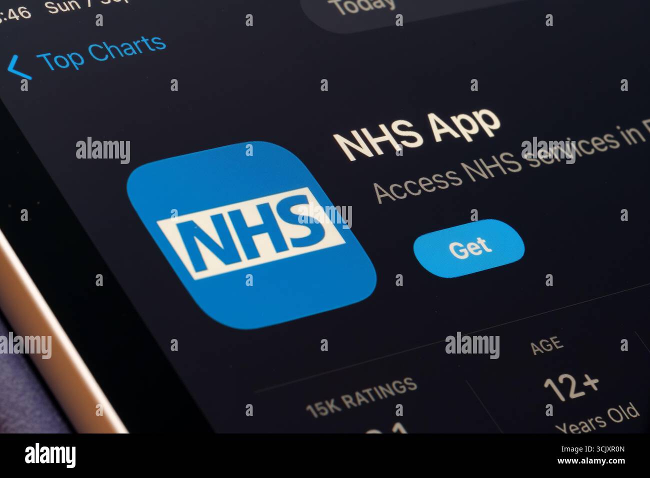 App NHS Foto Stock