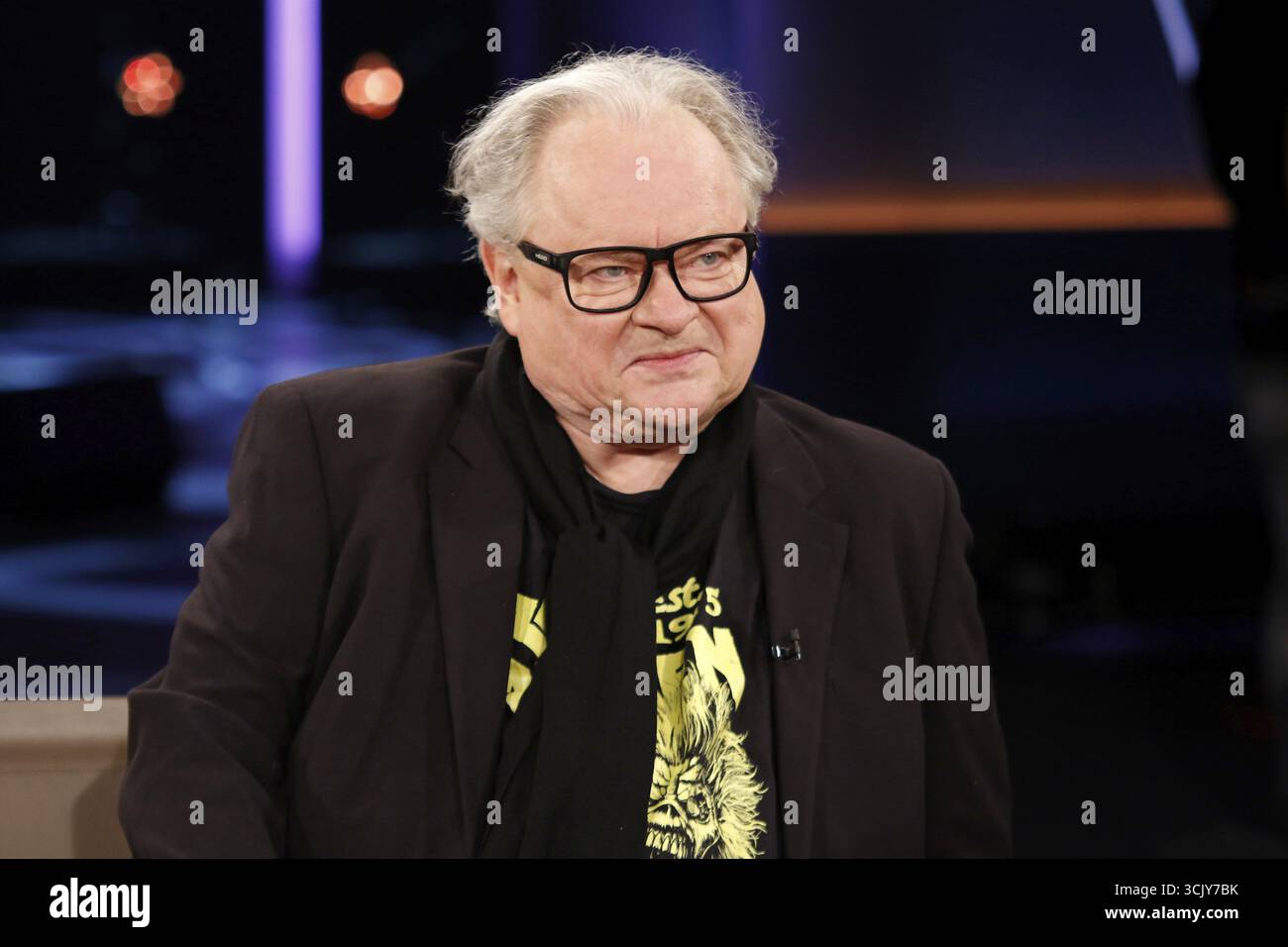 Heinz Rudolf Kunze, cantautore e musicista, ospite del programma televisivo NDR Talk Show presso gli NDR Studios di Amburgo, Germania Foto Stock