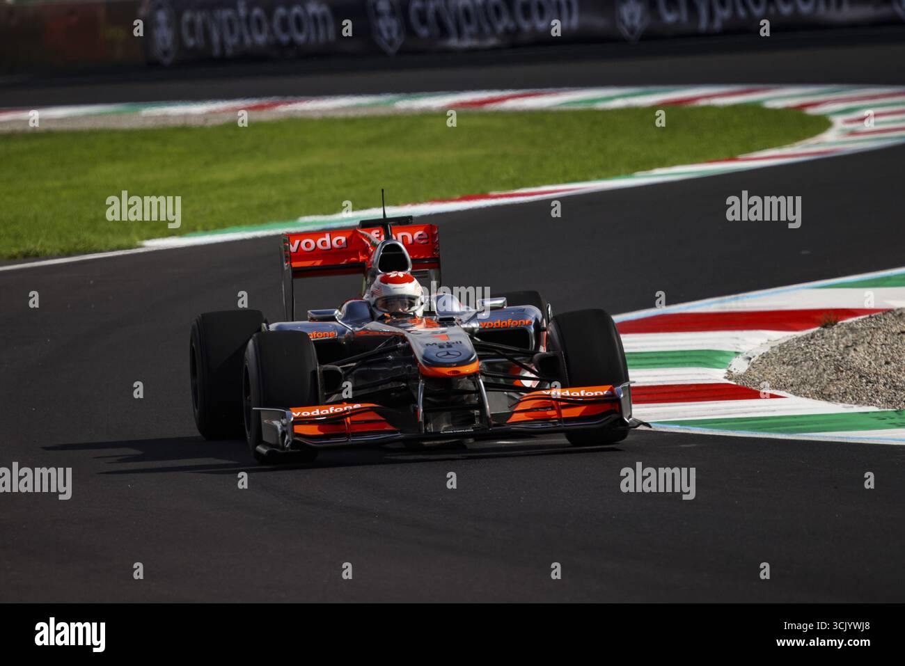 Dimostrazione di vetture storiche della McLaren MP4-25 durante il Gran Premio Pirelli di Formula 1 2025 dâ??Italia, Gran Premio d'Italia 2025, 16° appuntamento del Campionato del mondo FIA di Formula 1 2025 dal 5 al 7 settembre 2025 sull'autodromo Nazionale Monza, a Monza, Italia Foto Stock