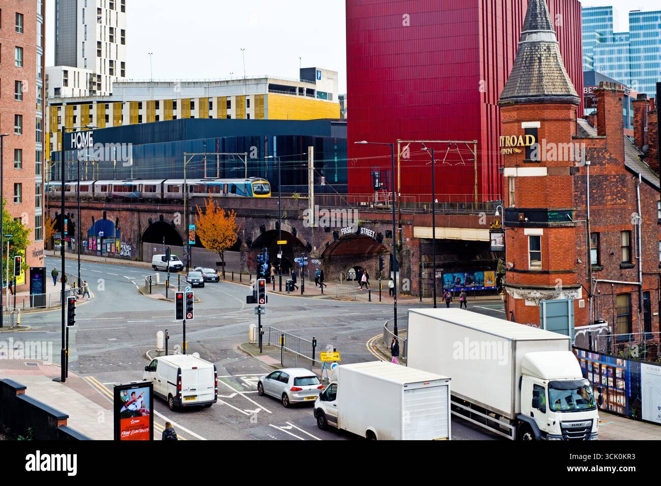 First Street, Manchester, Lancashire, Inghilterra Foto Stock