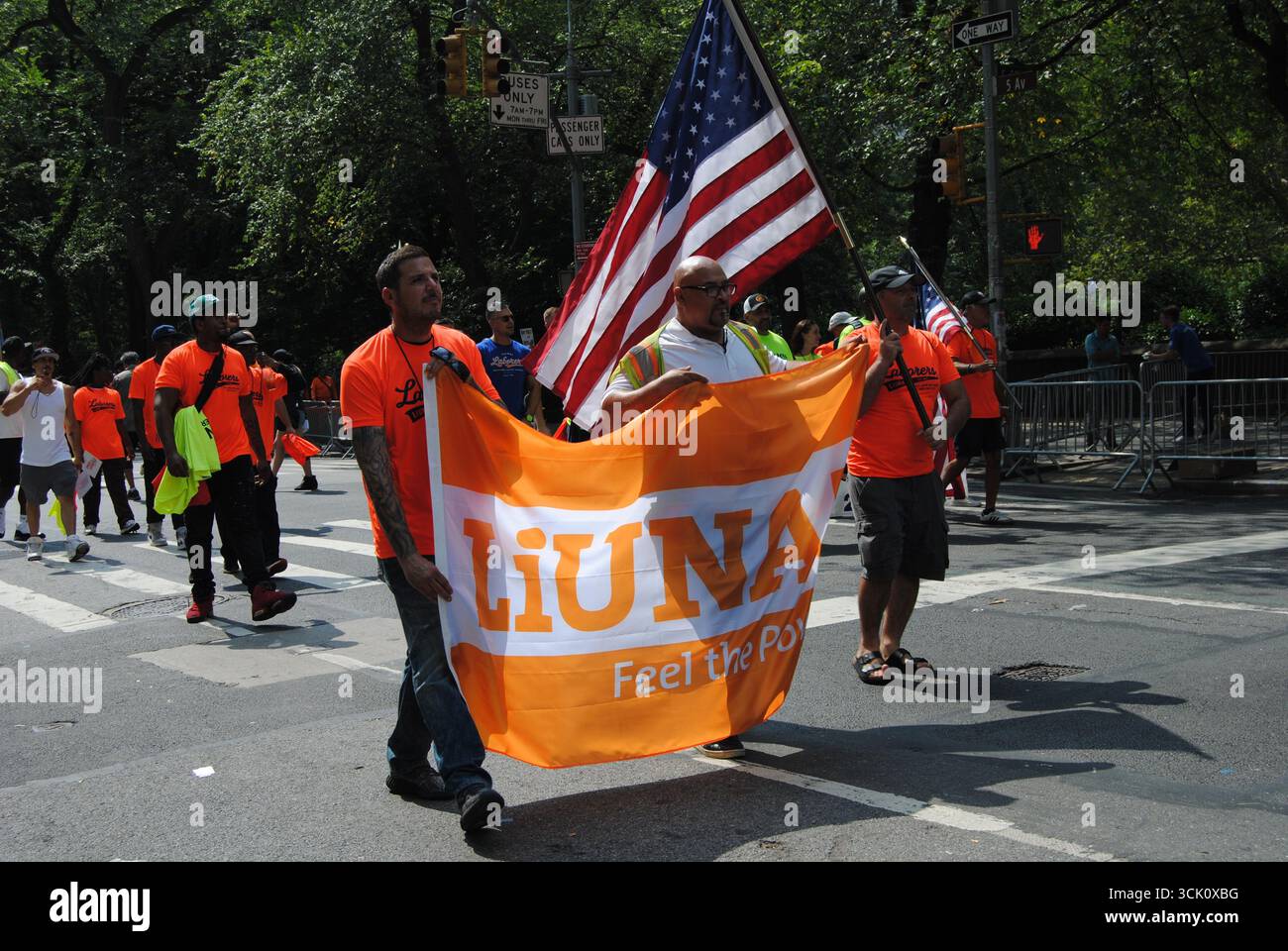 New York City, New York, Stati Uniti d'America - 06 settembre 2025: La parata del Labor Day di New York del 2025 e la marcia, la più antica e più grande parata del Labor Day d'America. Foto Stock