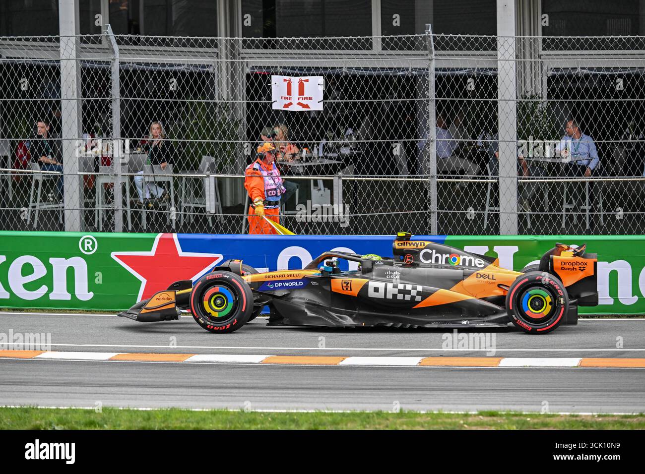 GP d'Olanda F1 2025 il 31 2025 agosto a Zandvoort, olandese - Formula 1 Lando Norris pilota della McLaren Foto Stock