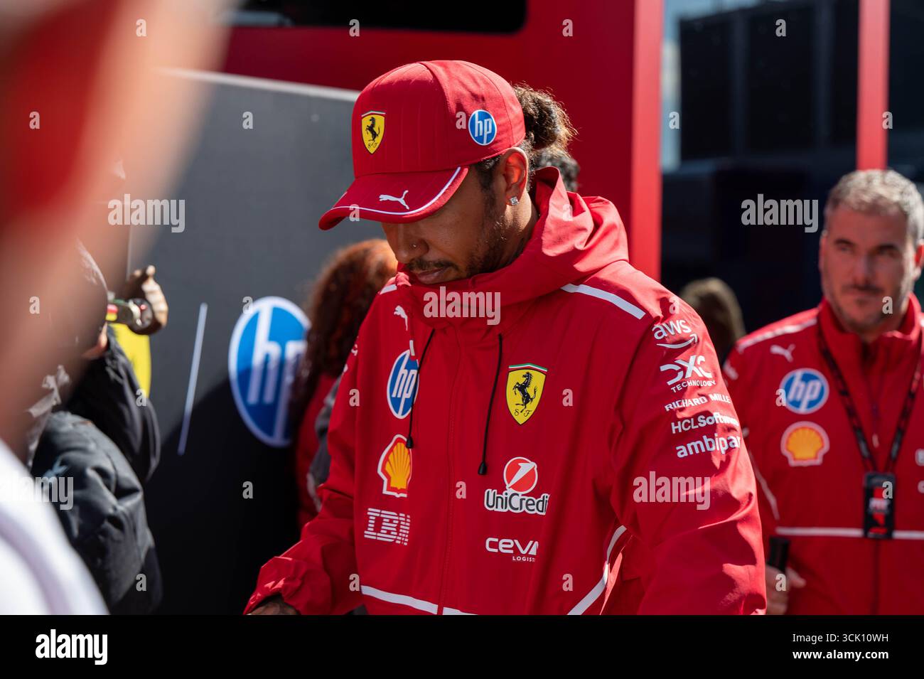 GP d'Olanda F1 2025 il 31 2025 agosto a Zandvoort, olandese - Formula 1 Lewis Hamilton pilota Ferrari Foto Stock