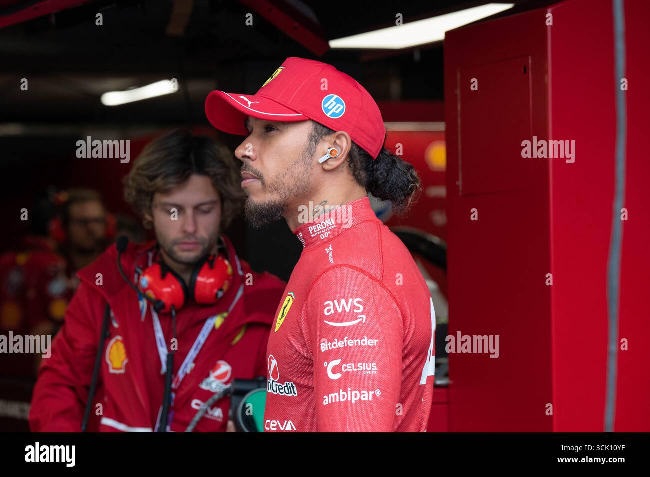 GP d'Olanda F1 2025 il 31 2025 agosto a Zandvoort, olandese - Formula 1 Lewis Hamilton pilota Ferrari Foto Stock