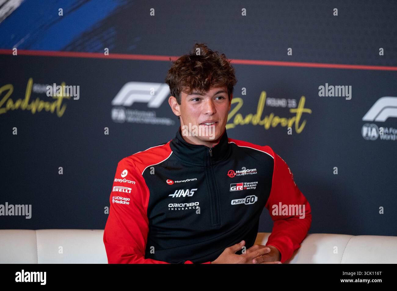 GP d'Olanda F1 2025 il 31 2025 agosto a Zandvoort, olandese - Oliver Bearman pilota di Formula 1 per Haas Foto Stock
