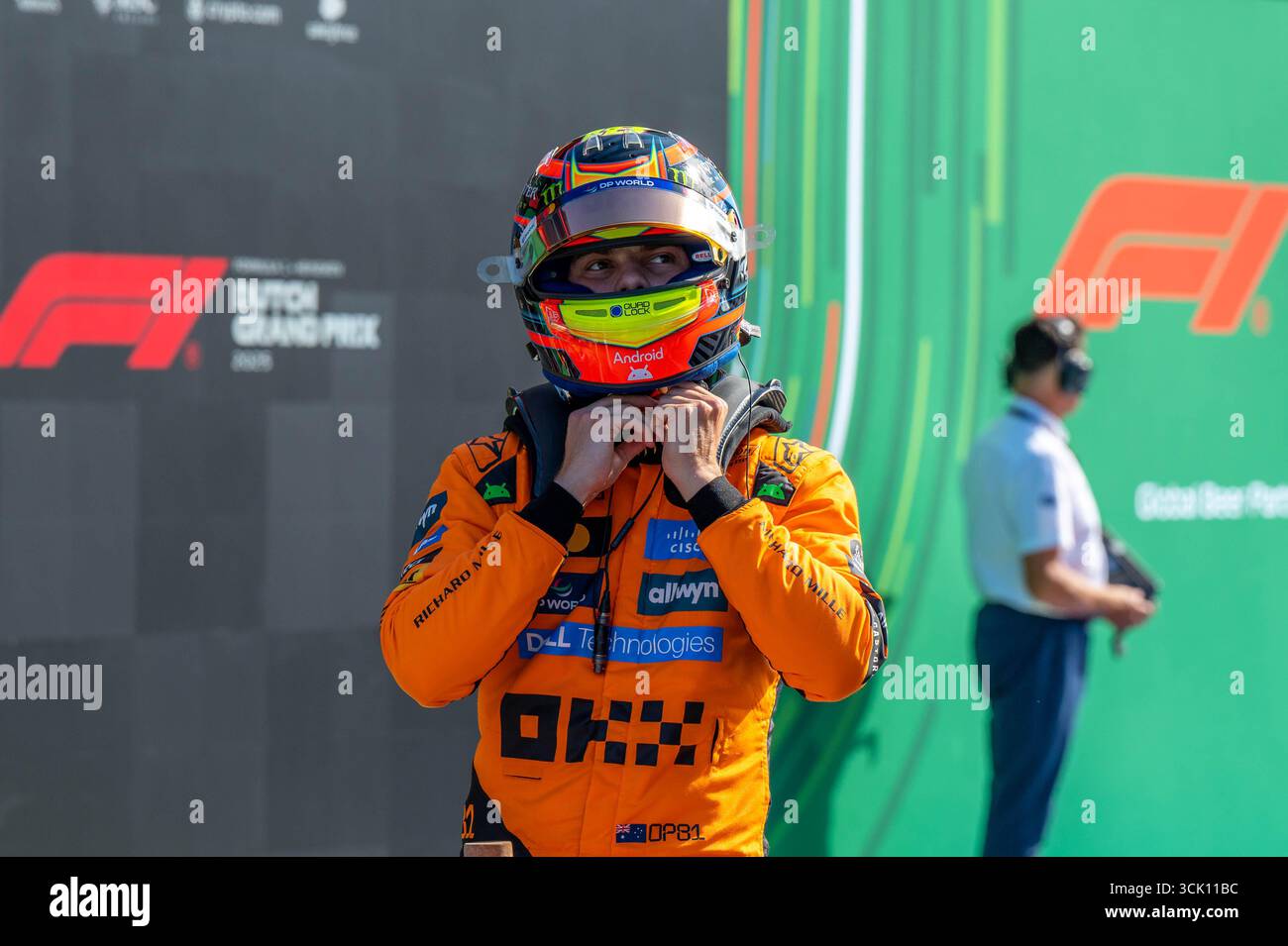 GP d'Olanda F1 2025 il 31 2025 agosto a Zandvoort, olandese - Formula 1 Oscar Piastri pilota della McLaren Foto Stock