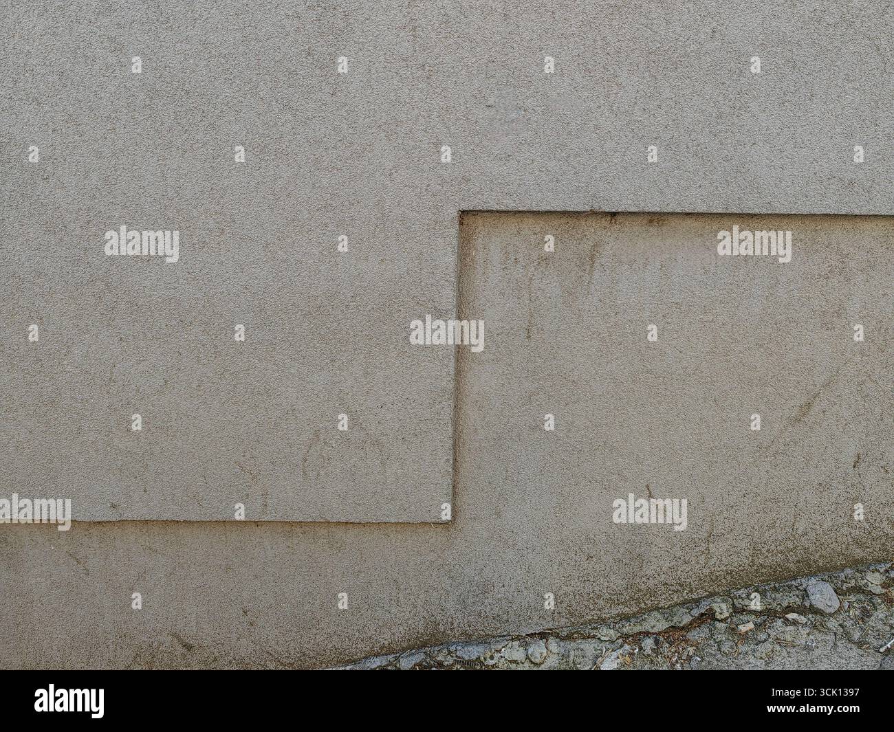 Calcestruzzo lineare, sfondo parete. Vicolo. Foto Stock