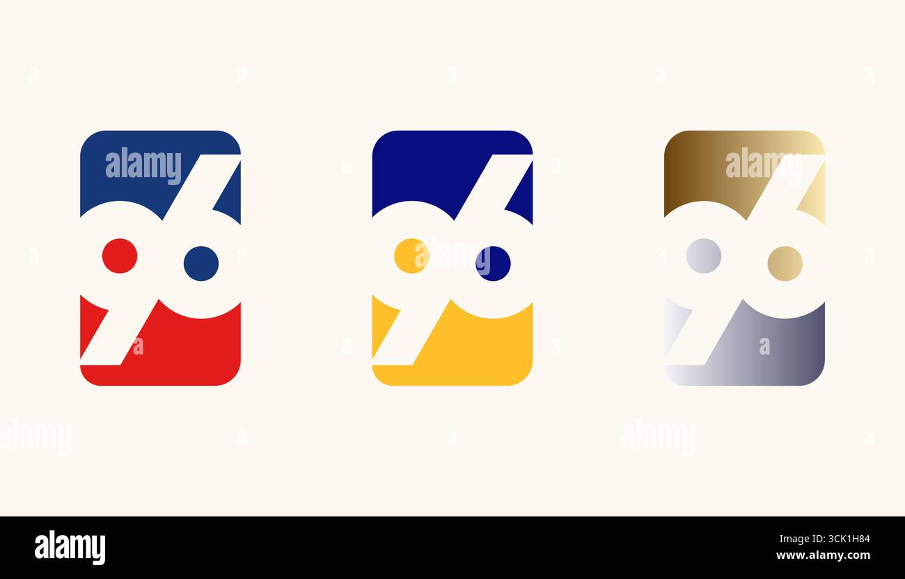 Collezione di Card Design Number Anniversary 96th, 96th Happy Anniversary con forma rettangolare o quadrata in più varianti di colore. Illustrazione Vettoriale