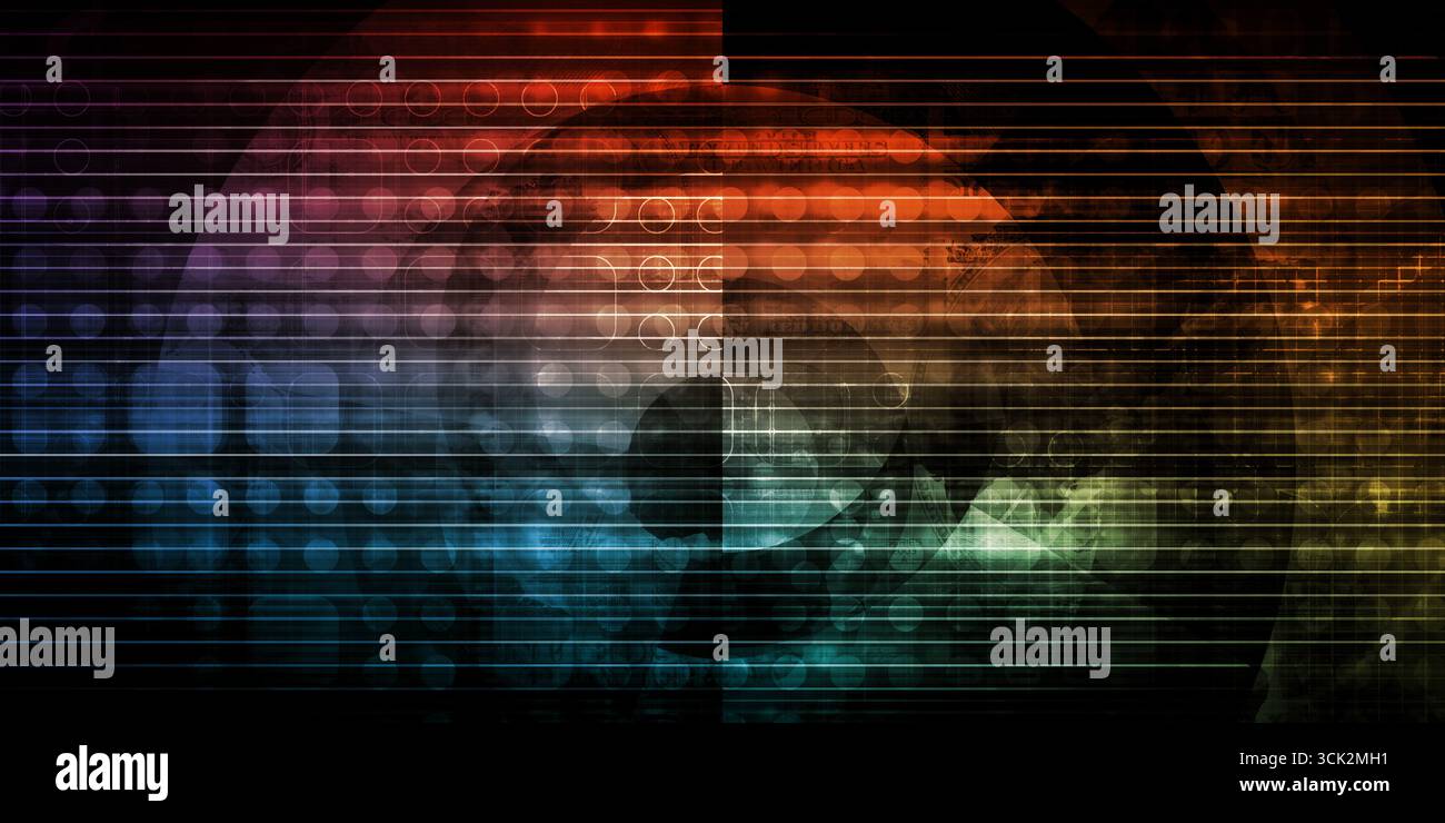 La mobilità e il concetto di comunicazione come un abstract Foto Stock