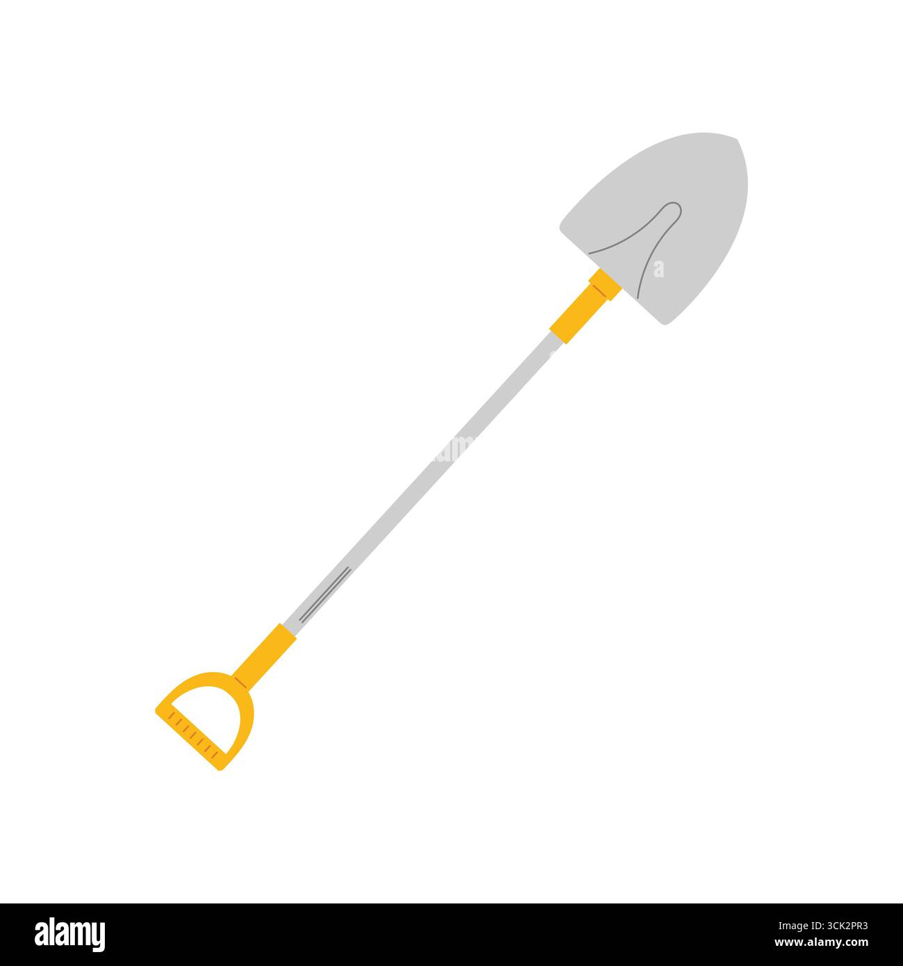 Utensile da giardinaggio progettato per scavare e piantare in spazi esterni e giardini domestici Illustrazione Vettoriale