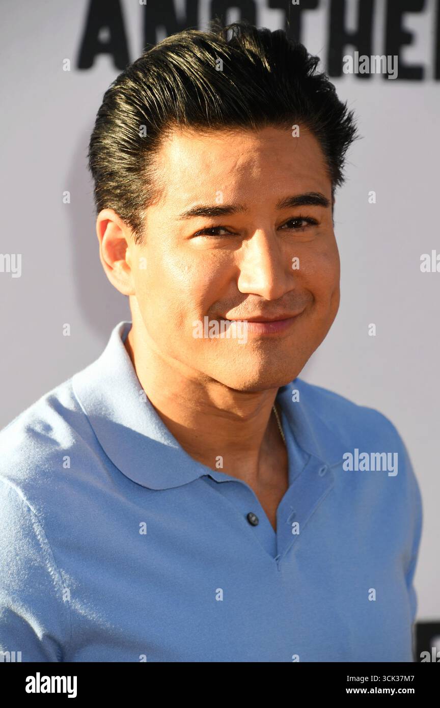 HOLLYWOOD, CALIFORNIA - 08 SETTEMBRE: Mario Lopez partecipa alla prima mondiale di Warner Bros. "One Battle After Another" al TCL Chinese Theatre di Septembe Foto Stock