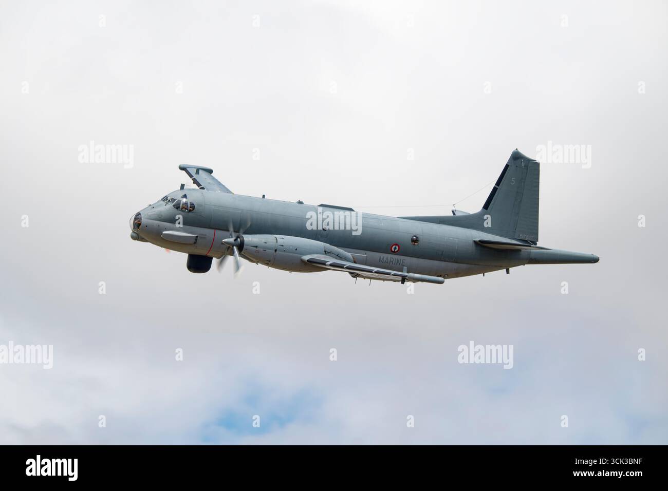 L'Atlantique ATL2 Maritime Patrol della marina francese espone esposizioni presso il Royal International Air Tattoo presso la RAF Fairford in Inghilterra Foto Stock