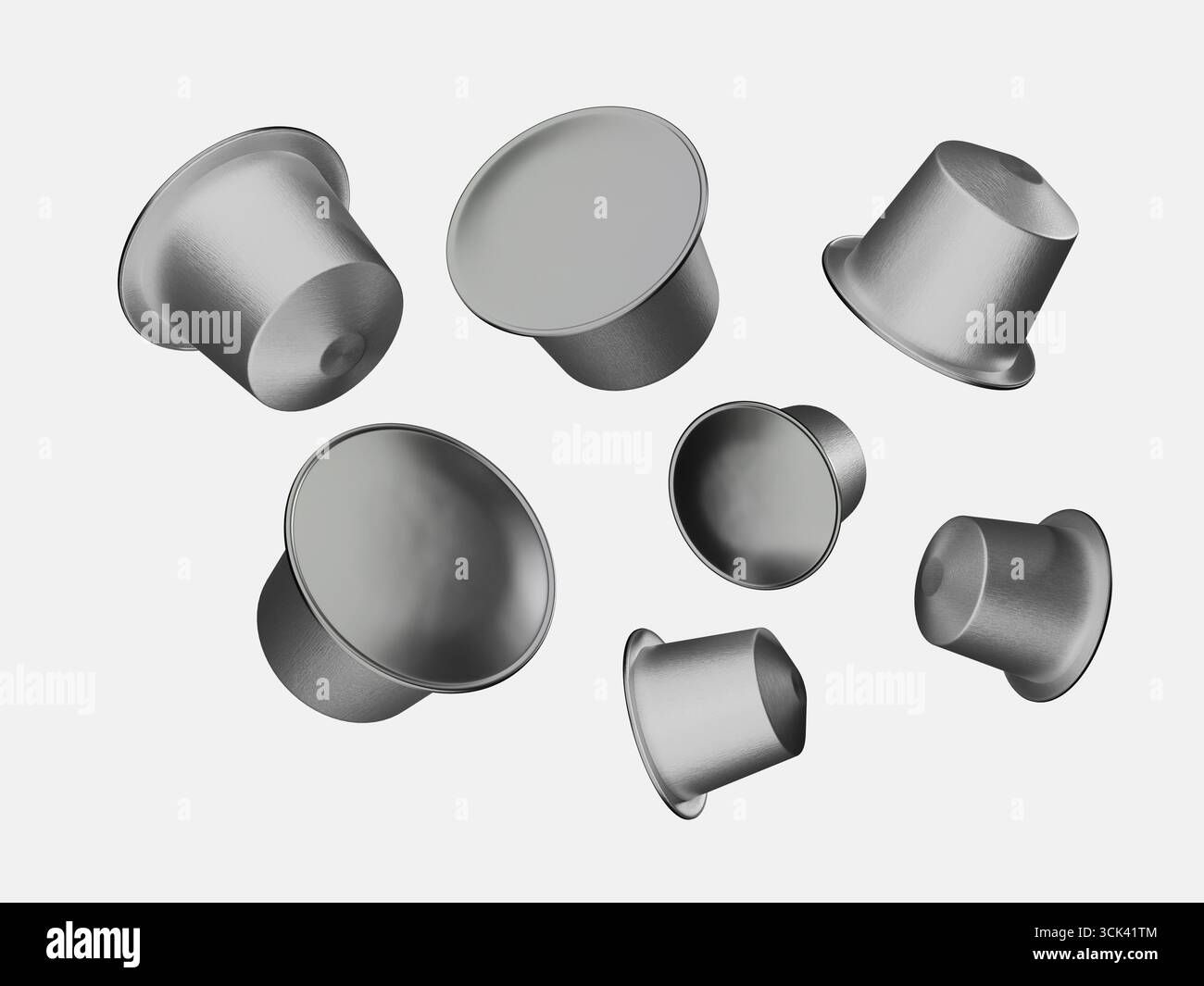 Mockup a capsule di caffè con cialde colorate multiple Foto Stock