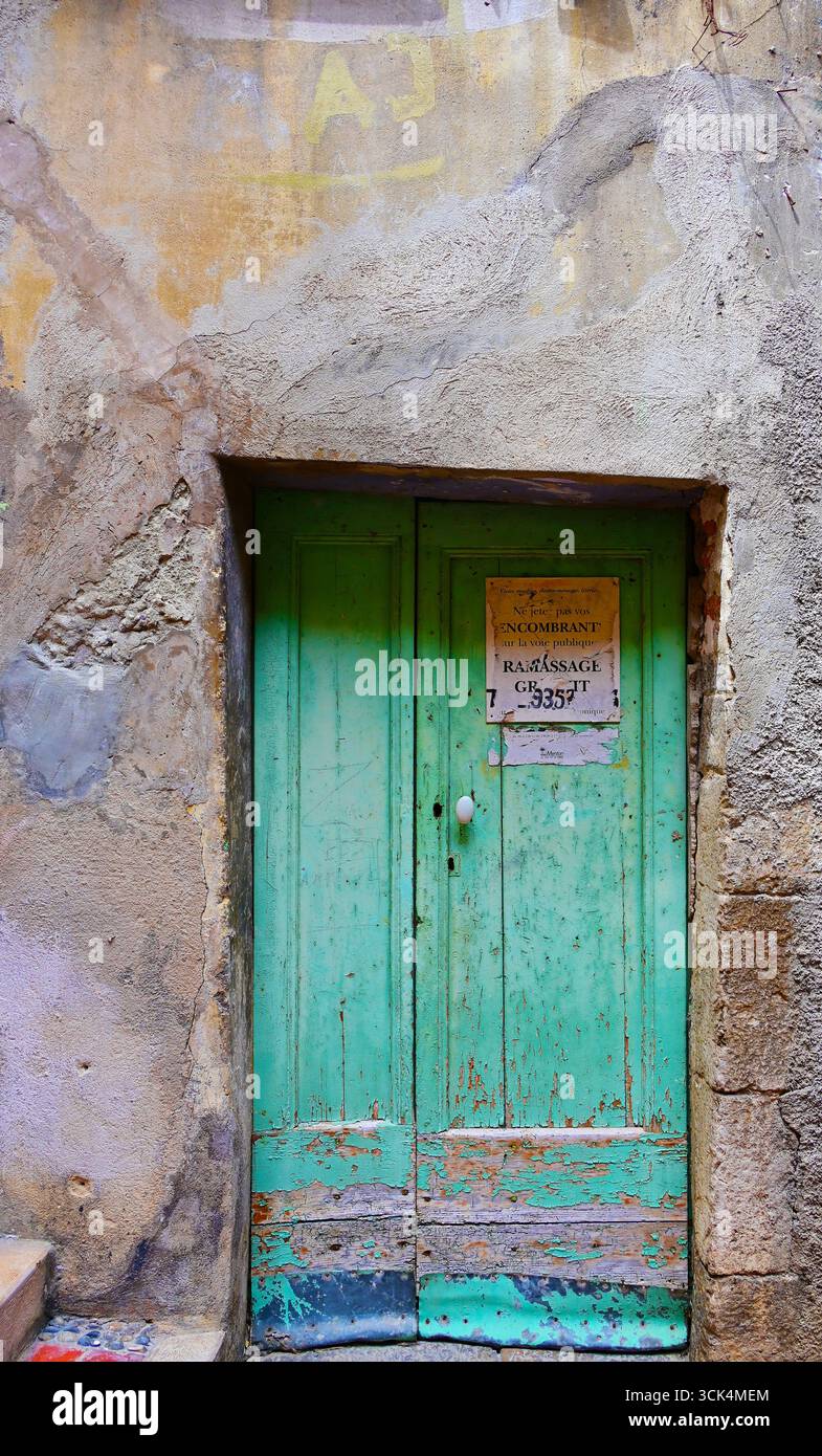 Vecchia porta d'ingresso Francia Foto Stock