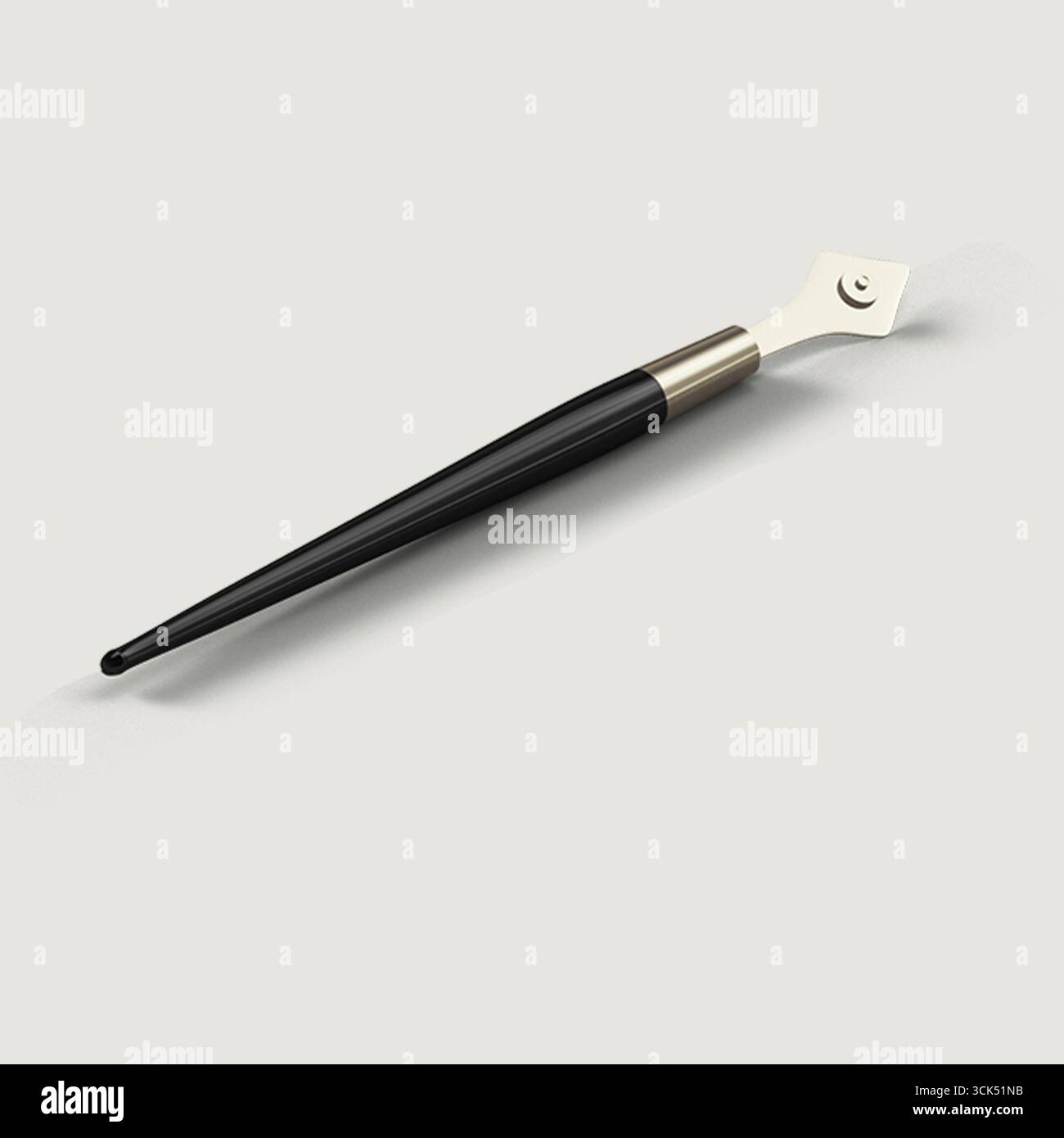 Un'elegante penna in bianco e nero progettata per scrivere o disegnare con precisione. Foto Stock