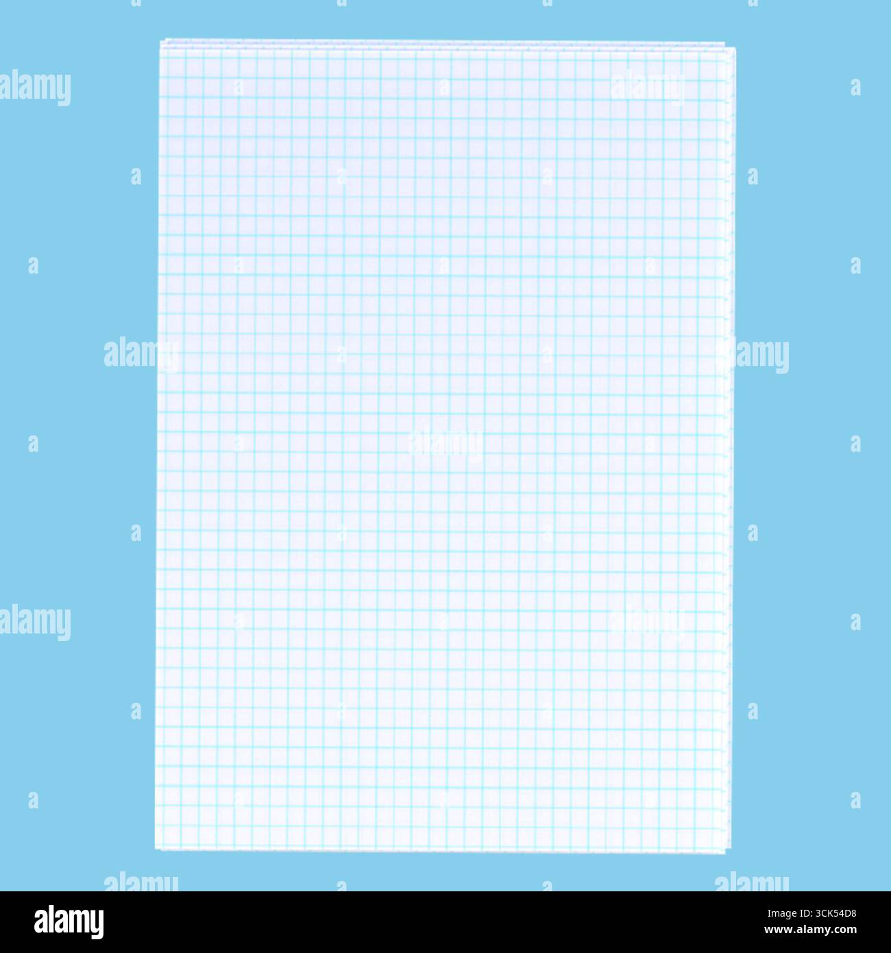 Un foglio vuoto di carta grafica, progettato per disegnare grafici, grafici o equazioni matematiche. Foto Stock