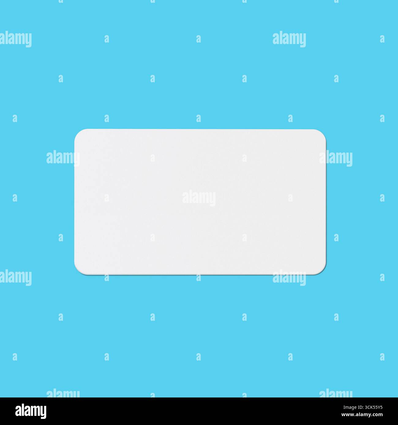 Una scheda rettangolare vuota con bordi arrotondati, adatta per vari usi come biglietti da visita, inviti o cartellonistica informativa. Foto Stock