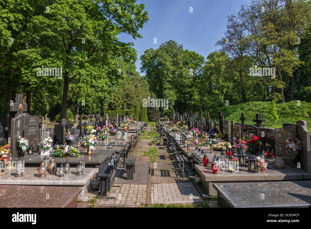 Cimitero ortodosso nel quartiere di Wola nella città di Varsavia, Polonia. Foto Stock