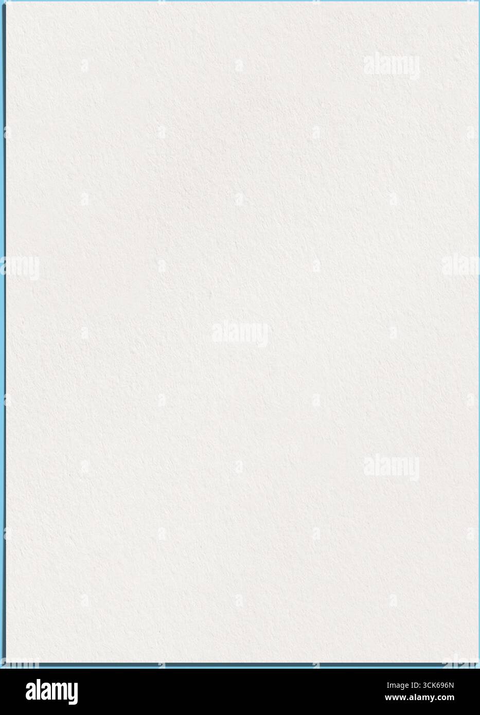 Una pagina bianca con trama vuota, adatta per disegnare, scrivere o stampare. Foto Stock