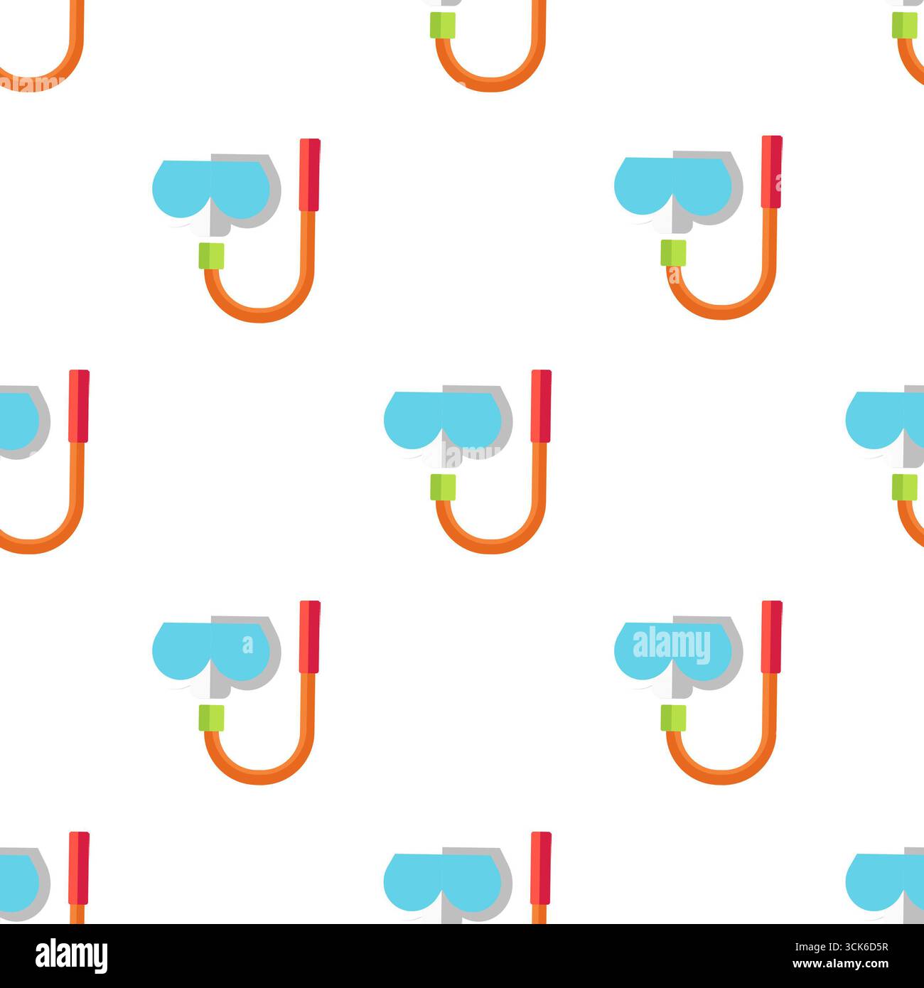 Semplice motivo senza cuciture su sfondo bianco Foto Stock
