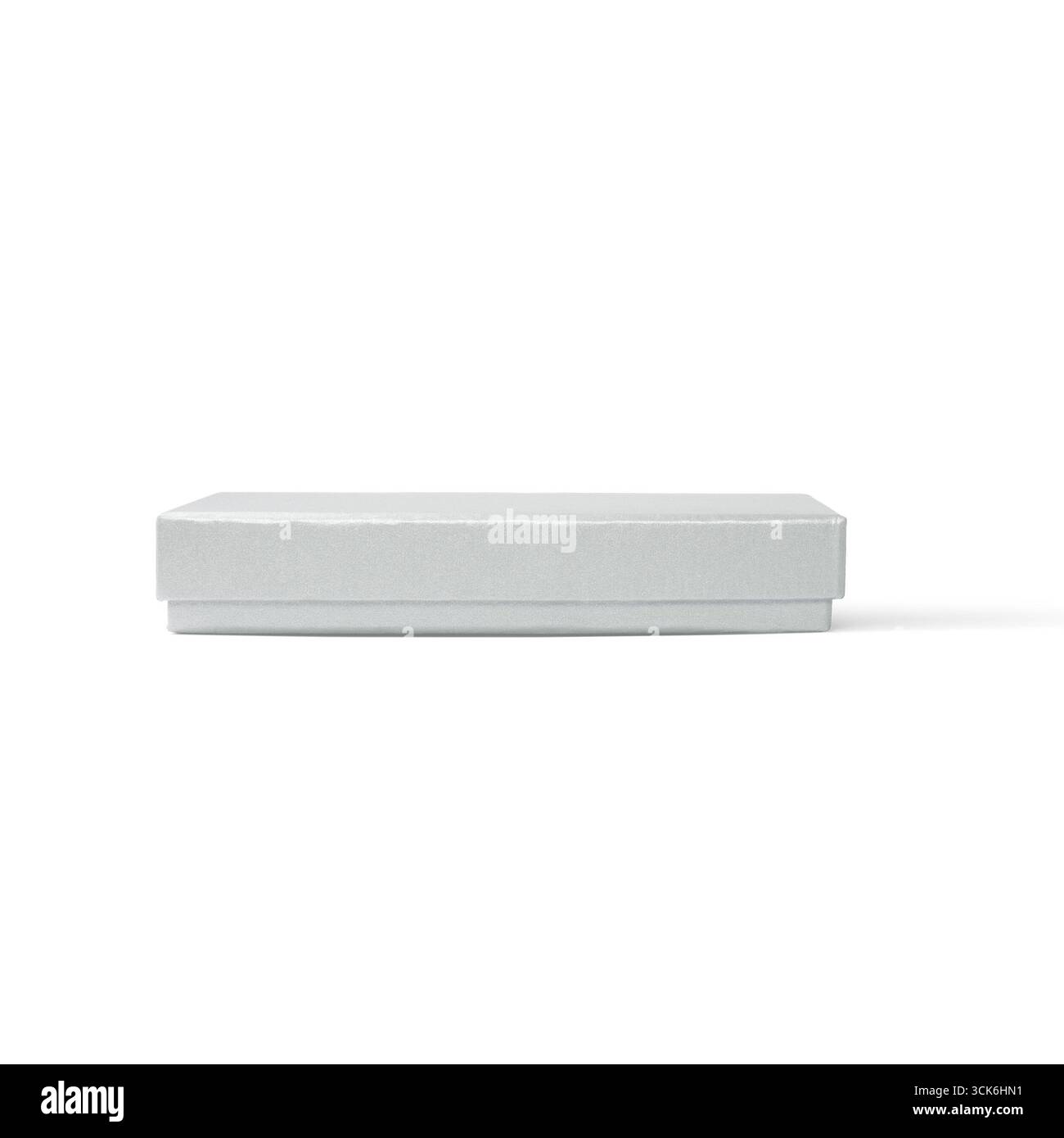 Una semplice scatola grigia, possibilmente per il confezionamento o lo stoccaggio, con un design minimalista. Foto Stock