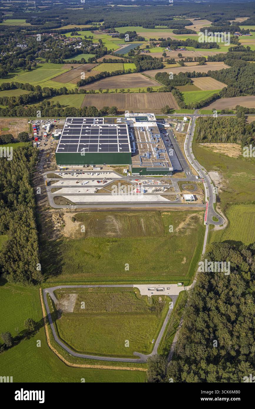 Vista aerea, parco industriale grosse Heide, ex miniera Wulfen 1/2 della miniera Fuerst Leopold, Barkenberg, Dorsten, zona della Ruhr, North RH Foto Stock