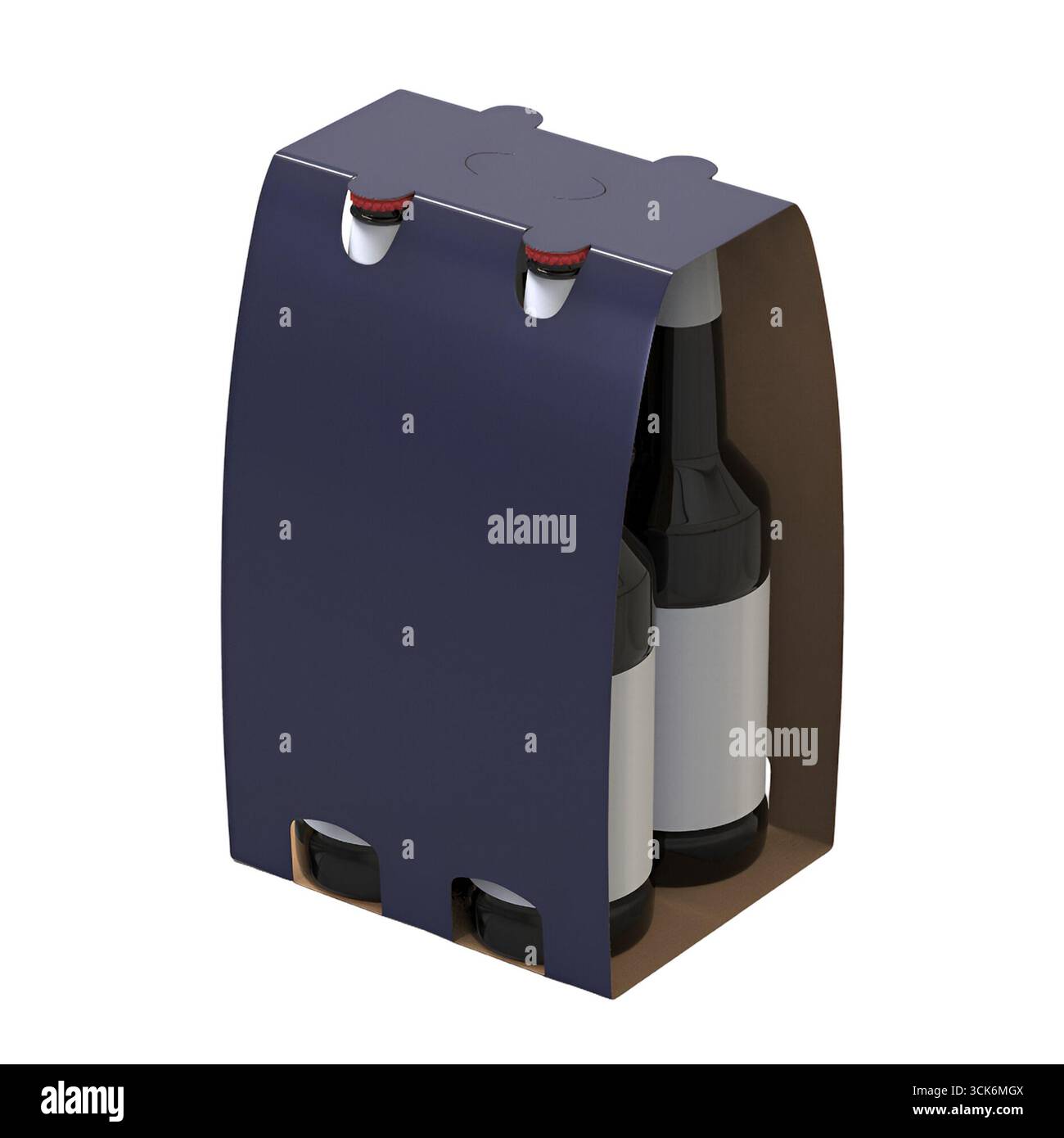 Un portabicchieri da sei pezzi progettato per biberon, dal design elegante per un facile trasporto e conservazione. Foto Stock