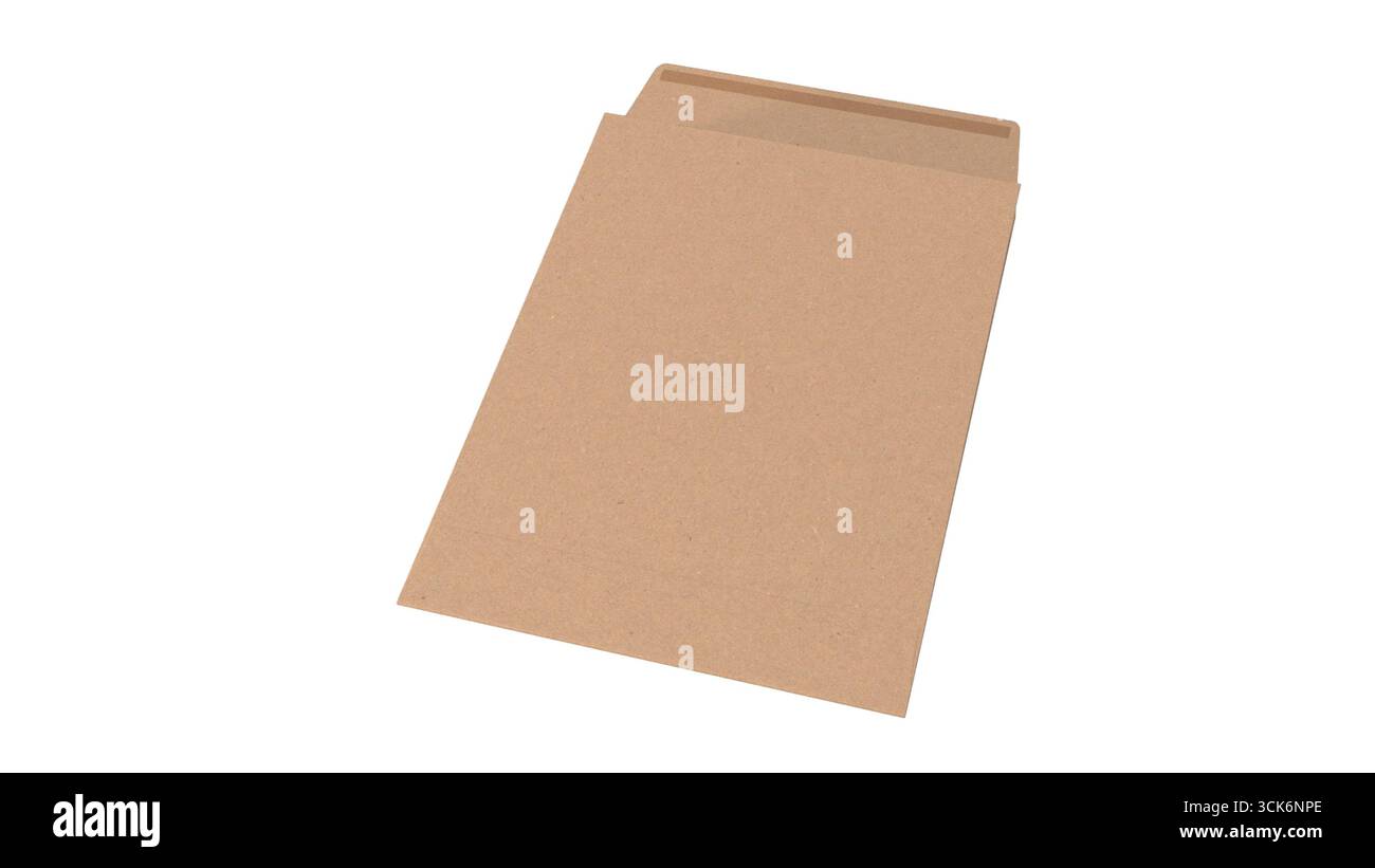 Busta marrone comune, comunemente utilizzata per l'invio di documenti o la conservazione di carta. Foto Stock