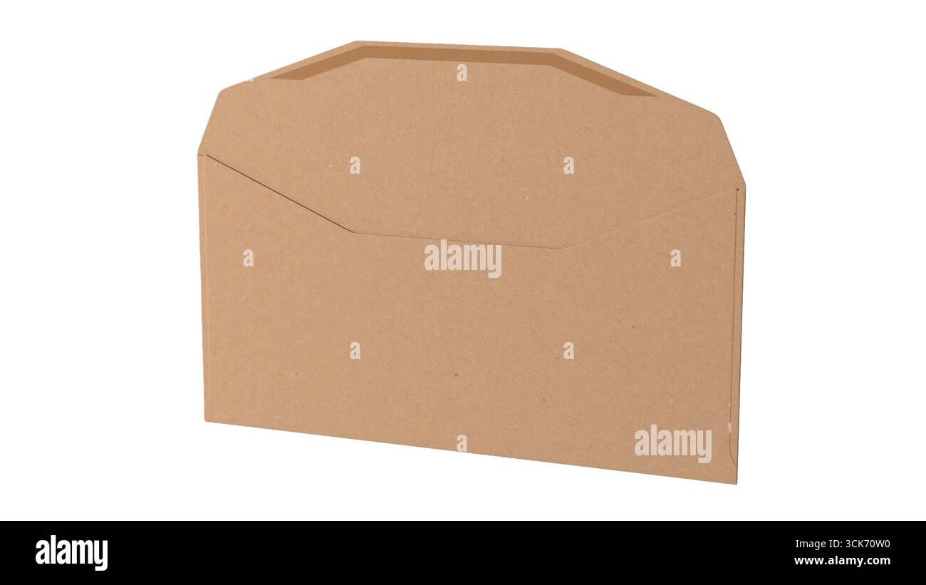 Una semplice busta marrone progettata per l'invio o la conservazione di documenti. Foto Stock