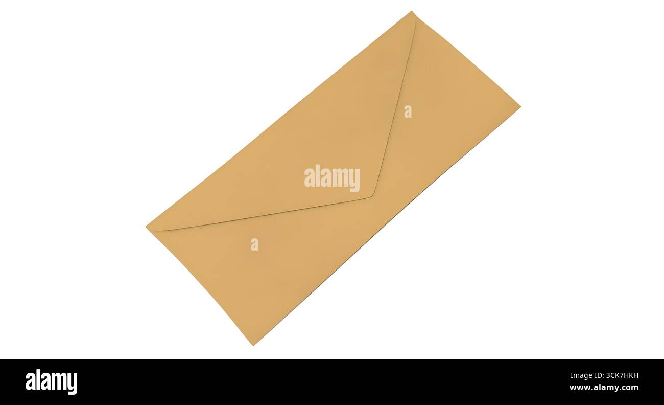 Una busta marrone comune, generalmente utilizzata per l'invio di lettere o documenti. Foto Stock