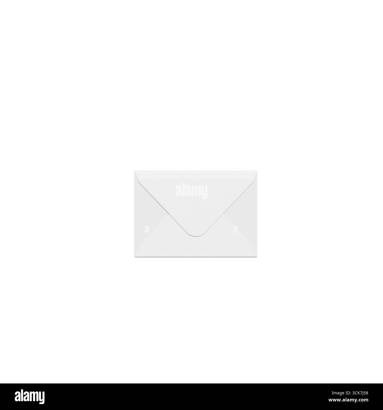 Una semplice busta bianca, generalmente utilizzata per l'invio di lettere o documenti. Foto Stock