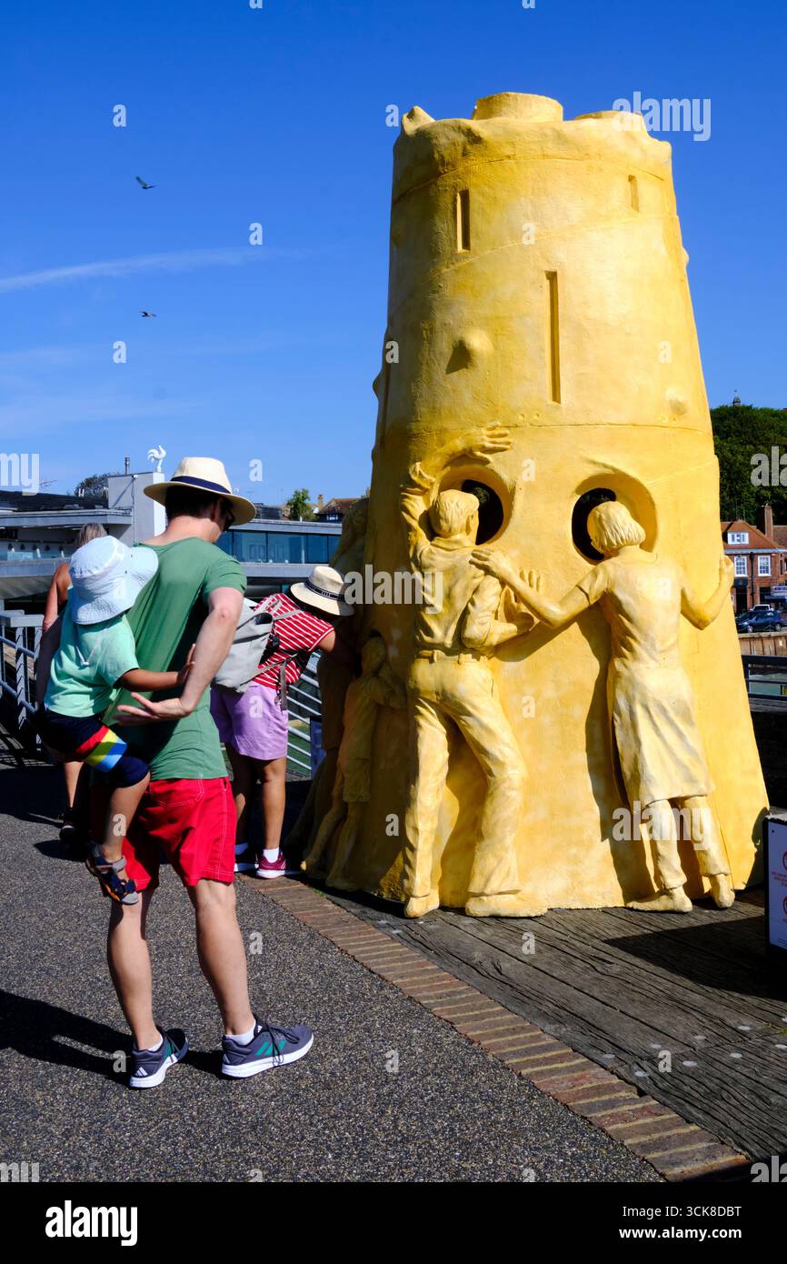 Folkestone Harbour, Art installation, Kent, Regno Unito Foto Stock