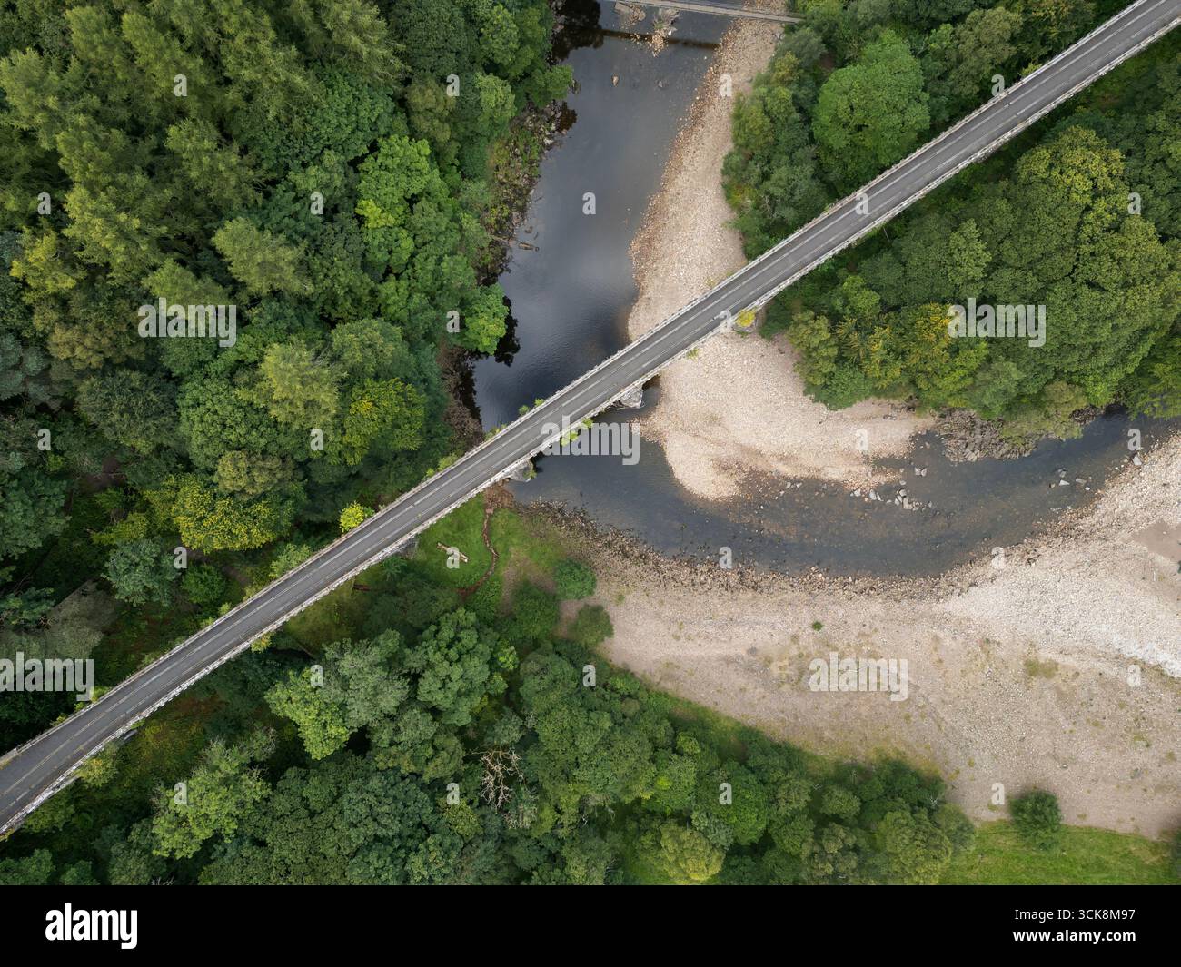 Vista aerea del viadotto Lambley a Northumberland, Regno Unito Foto Stock