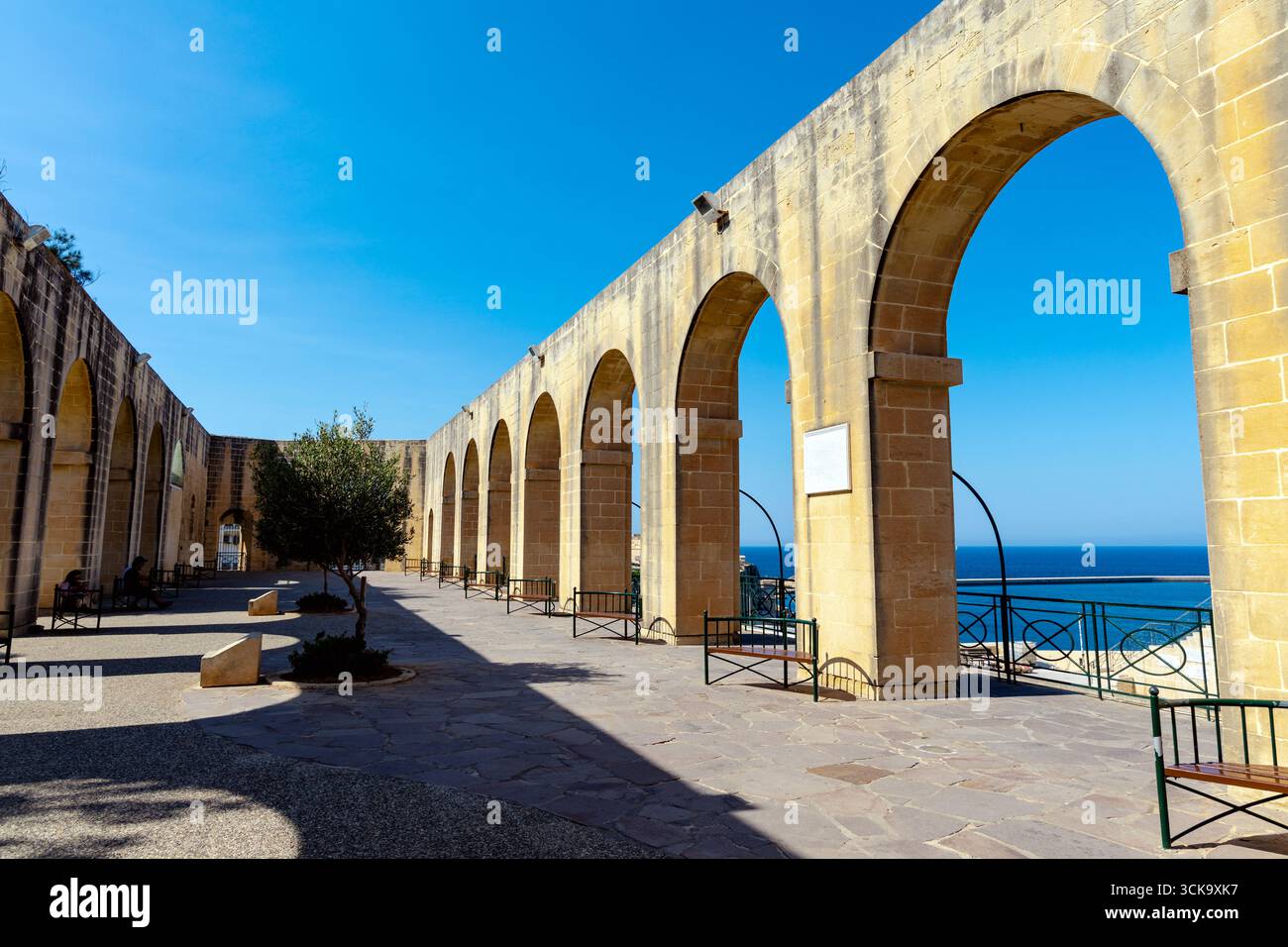 Lower Barrakka Gardens a La Valletta, Malta Foto Stock