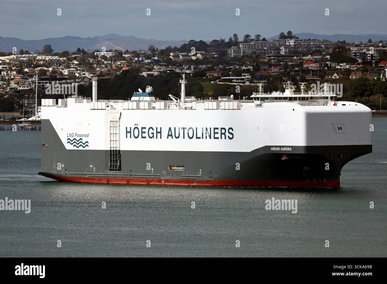 La nave HOEGH AURORA (IMO 9962677, MMSI 257763000) è una nave da trasporto costruita nel 2024 e attualmente battente bandiera norvegese. Foto Stock