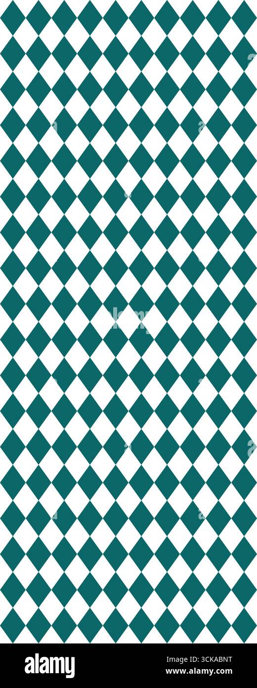 @motivo geometrico con forme a rombo in verde acqua e bianco per la modalità Illustrazione Vettoriale