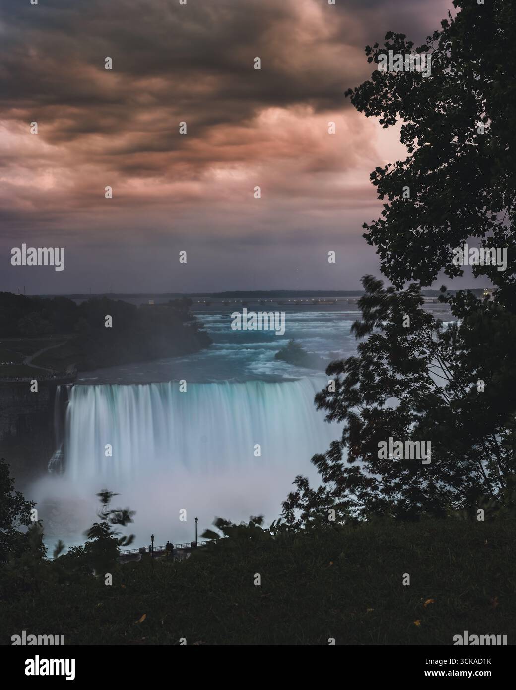 Cascate del Niagara tramonto cascata Horseshoe Falls - Ontario Canada Foto Stock