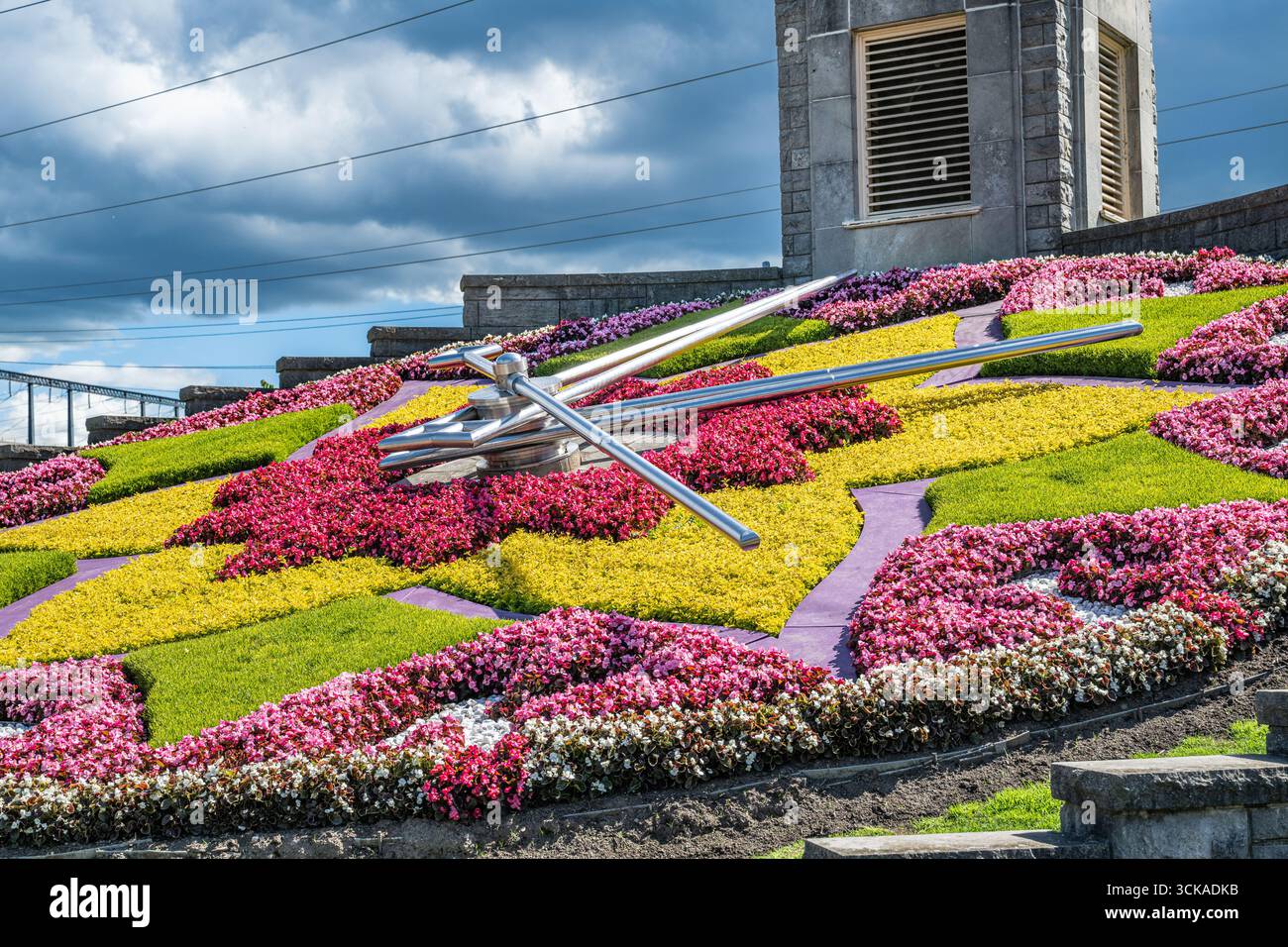 Orologio floreale di Queenston - attrazione turistica canadese della Niagara Parks Commission Foto Stock
