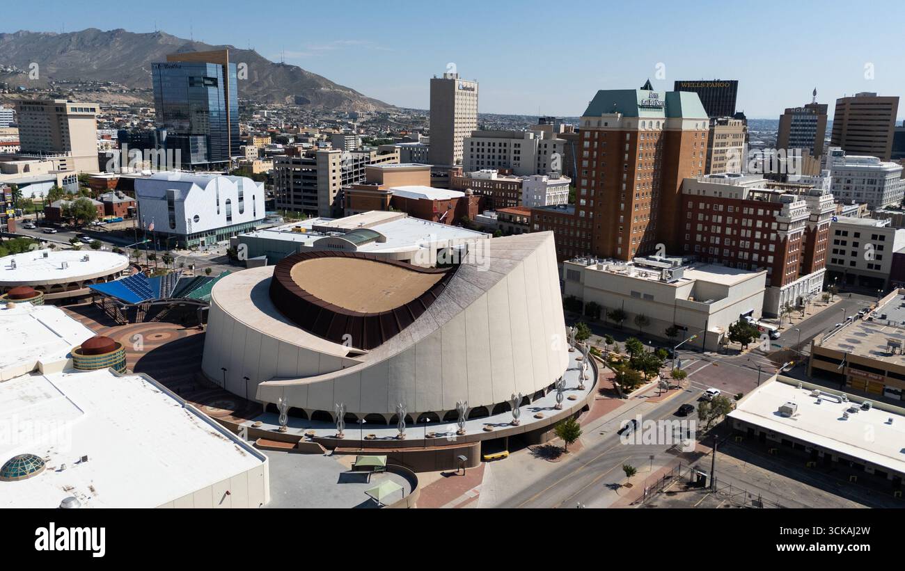 Abraham Chavez Theatre e il centro di El Paso, Texas, Stati Uniti Foto Stock