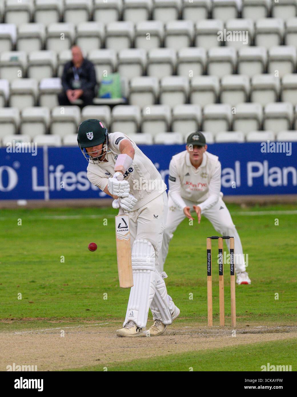 Worcester, regno unito, contea di Worcestershire. Cricket Ground 8-11 settembre 2025. Rothesay County Championship Division 1. Nottinghamshire CCC V Worcestershire CCC nella foto: Credito: Mark Dunn/Alamy Live News Foto Stock