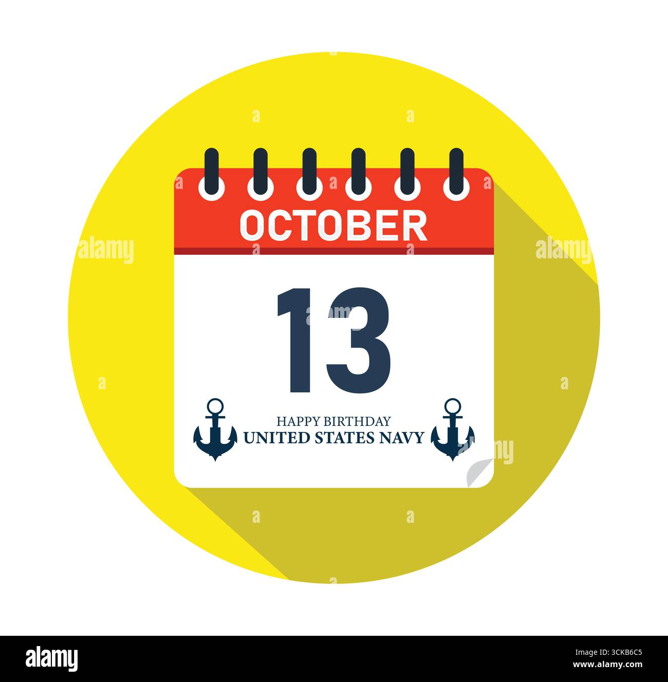 Festa di compleanno della Marina degli Stati Uniti, 13 ottobre, celebrazione e storia. banner per post sui social media. Illustrazione vettoriale Illustrazione Vettoriale