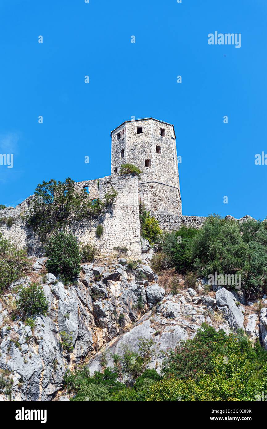 Počitelj è un insediamento e villaggio storico nel comune di Čapljina, nel Canton Erzegovina-Neretva, Bosnia ed Erzegovina. Foto Stock